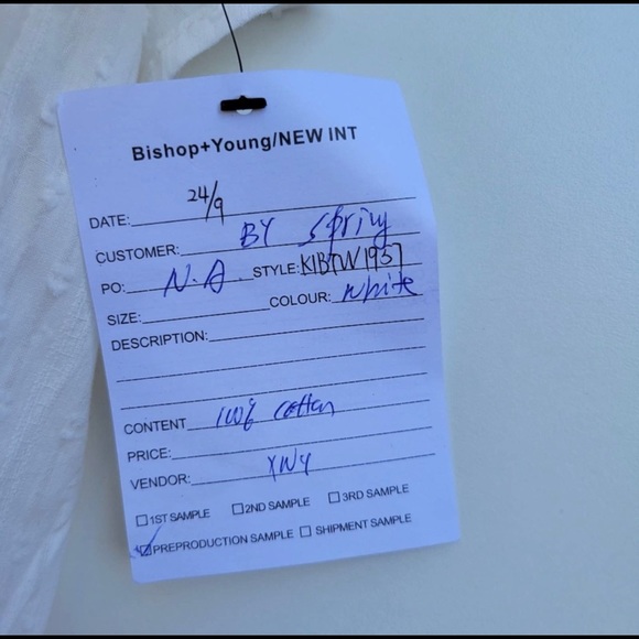 NWT Anthropologie Bishop + Young Ecru Ruffle Sleeve Top - Picture 5 of 6